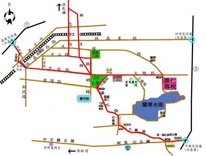 [圖一]嘉義校區交通位置圖